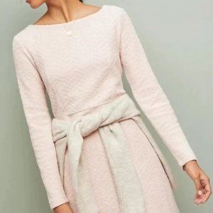 Anthropologie Saturday Sunday Pink Chevron dress, sz M